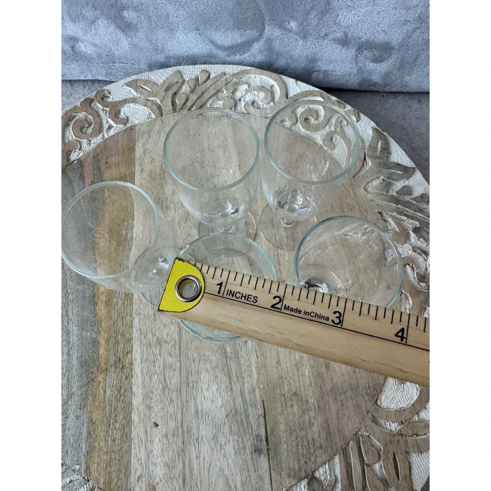 Set of 5 Clear Glass Cordial Liqueur Glasses Stemmed Aperitif Barware 5 Inch